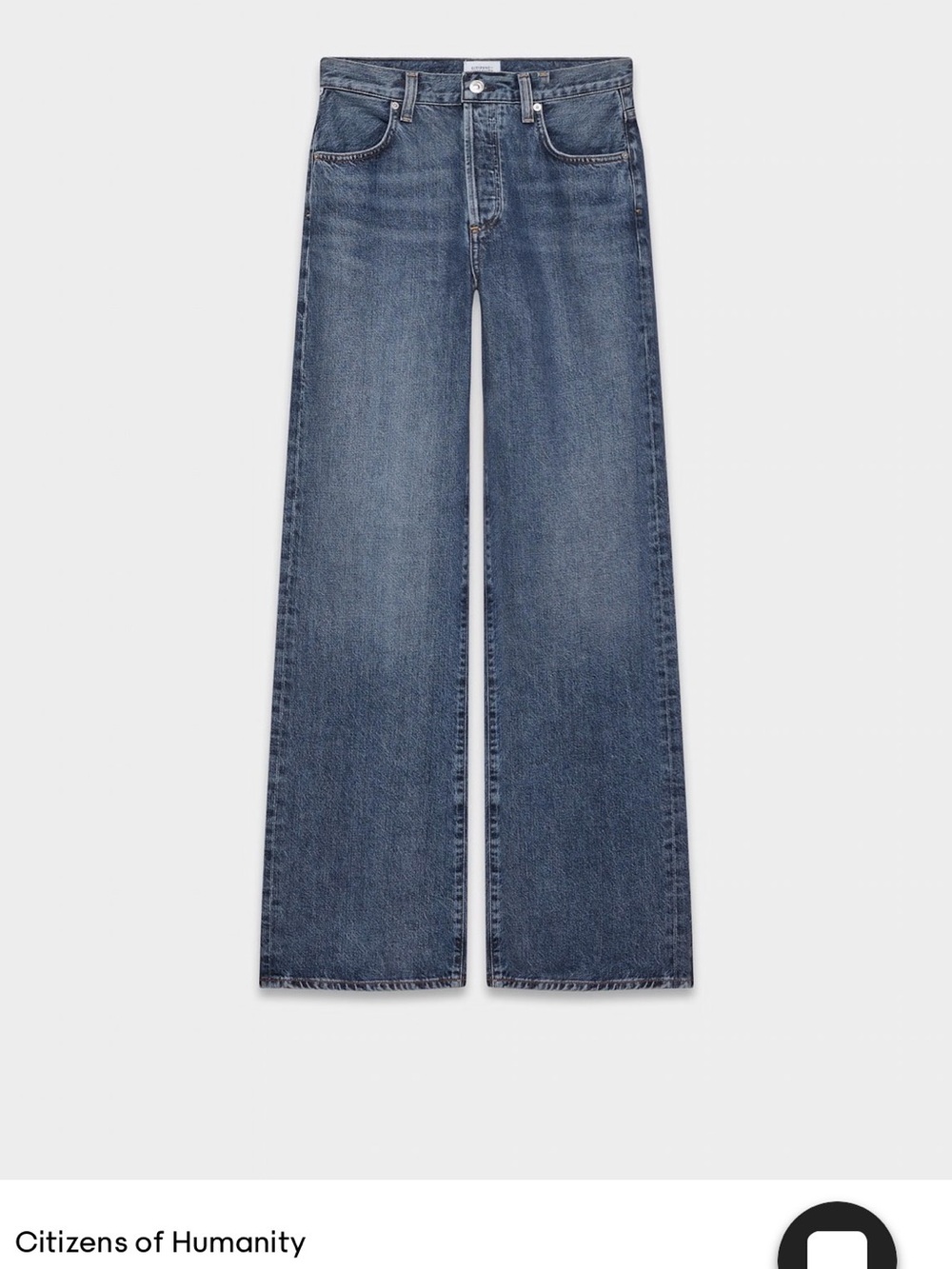 Citizens Of Humanity Vintage-Inspired Wide-Leg Jeans in Medium Blue
